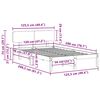 vidaXL Рамка за легло Естествен 120 x 200 cm Солидно борово дърво