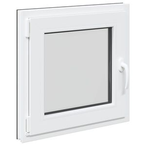 vidaXL Прозорец за мазе RISOR 50 x 50 cm PVC и стъкло Антрацит