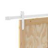 vidaXL Преплъзваща се врата Кафяво 93 x 202 см Солидно борово дърво