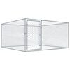 vidaXL Дворна клетка за кучета, поцинкована стомана, 2x2x1 м