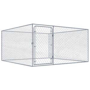 vidaXL Дворна клетка за кучета, поцинкована стомана, 2x2x1 м