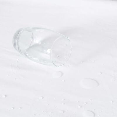 vidaXL Чаршафи с ластик, непромокаеми, 2 бр, памук, 200x200 см, бели