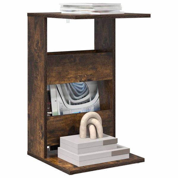 vidaXL Странична маса Димян дъб 40 x 35 x 60,5 см Инженерно дърво