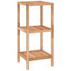 vidaXL Етажерка за баня, 36x36x79 см, орехово дърво масив