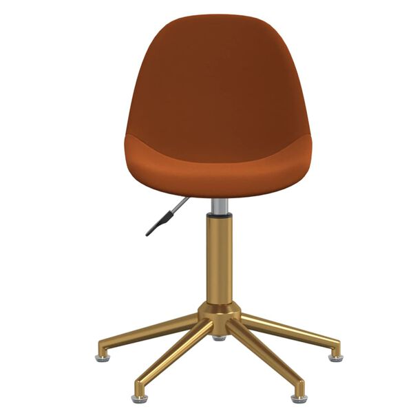 vidaXL Въртящи се трапезни столове, 2 бр, кафяви, кадифе