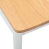 vidaXL Трапезен стол 2 pcs Бял и натурален Солидно гумено дърво