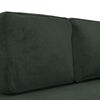 vidaXL Кушетка с възглавници и болстер тъмнозелена кадифе