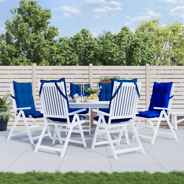 vidaXL Възглавници за столове с облегалка 6 бр кралскосин Оксфорд плат