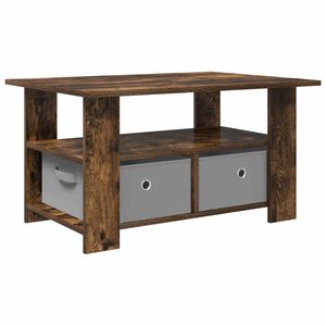 vidaXL Масичка за кафе Опушен дъб 77 x 55 x 42 см Инженерна дървесина