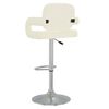 vidaXL Бар табуретка, кремава, изкуствена кожа