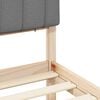 vidaXL Леглова рамка с тапицирана гръбна част Светлосиво 90 x 190 cm