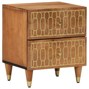 vidaXL Нощно шкафче, 40x33x46 см, масивно мангово дърво