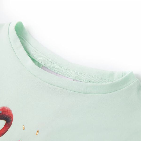 Детска тениска, светла мента, 140