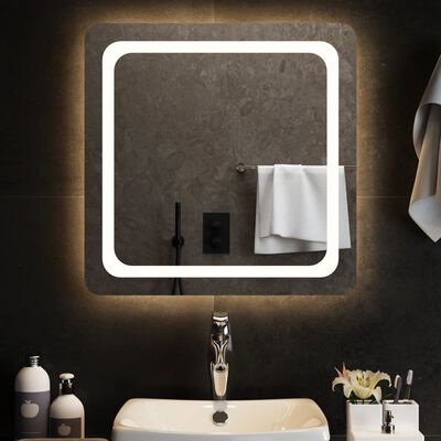 vidaXL LED огледало за баня, 60x60 см