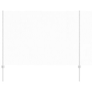 vidaXL Ограда с пост Сребристо