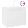 vidaXL Хартиени торбички 250 бр с дръжки бели 32x22x28 см