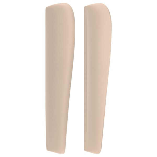 vidaXL Горна табла с уши, капучино, 163x23x118/128 см, изкуствена кожа