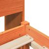 vidaXL Легло с етажерка за книги, без матрак, 100x200 см, дърво масив