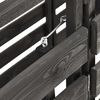 vidaXL Троен навес за кофи за смет, 210x75x121 см, боядисан бор масив