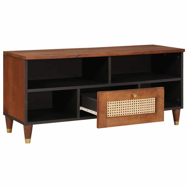 vidaXL Шкафове и стелажи за съхранение на медии с чекмедже Кафяво