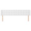 vidaXL Горна табла за легло, Бяла, 183x16x78/88 см, изкуствена кожа