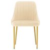 vidaXL Трапезни столове, 2 бр, кремави, кадифе