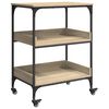 vidaXL Кухненска количка Сонома дъб 60 x 41 x 80,5 см