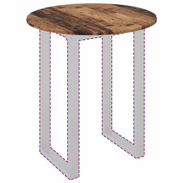 vidaXL Топ за маса Старо дърво 60 x 60 x 1,5 cm Инженерно дърво