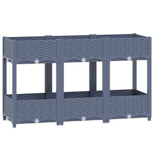 vidaXL Повдигната леха, 120x40x71 см, полипропилен