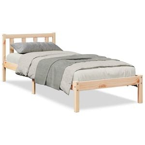 vidaXL Екстра дълга рамка за легло, без матрак, 80x210 см, бор масив