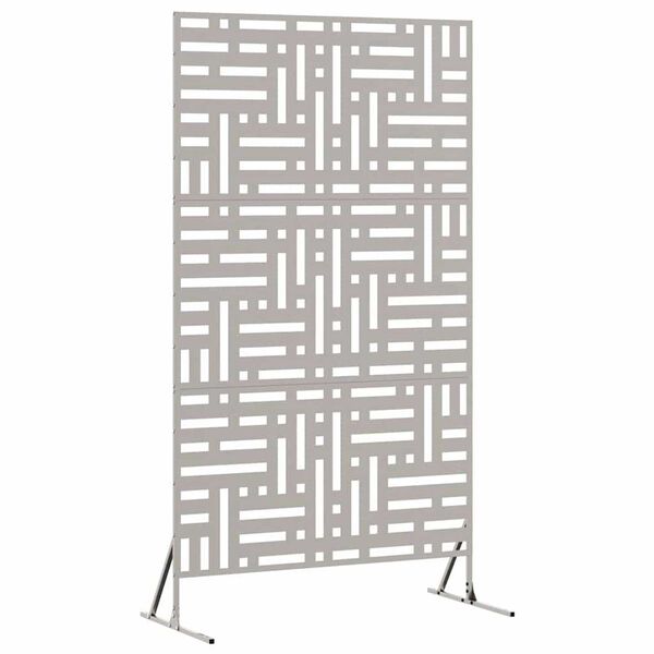 vidaXL Екран за уединение Сив Стомана
