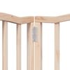 vidaXL Сгъваема преграда за кучета с врата 6 панела 300 см топола
