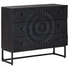 vidaXL Чекмеджетен шкаф с чекмедже Черен 75 x 30 x 65 см