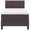 vidaXL Легло с пружинирана основа Тъмен кафяв 80 x 200 cm текстил