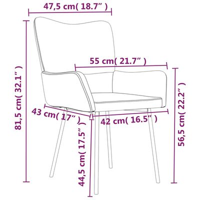 vidaXL Трапезни столове, 2 бр, тъмносиви, кадифе