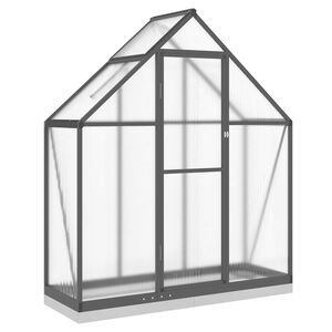 vidaXL Оранжерия с основа рамка антрацит 169x58x202 см алуминий