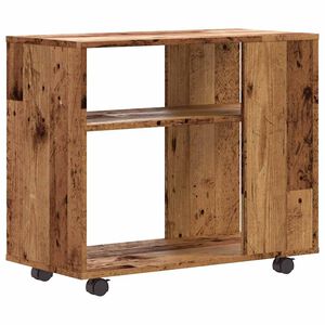 vidaXL Странична маса Старо дърво 70x35x60,5 cm Инженерна дървесина