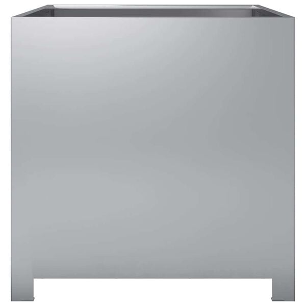 vidaXL Градинска кашпа, 50x50x50 см, поцинкована стомана