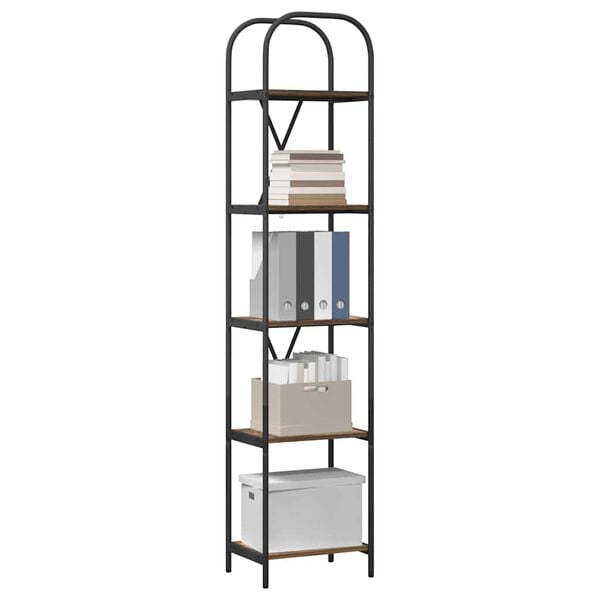 vidaXL Рафт за книги Димян дъб 40 x 30 x 183 см Инженерно дърво