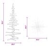 vidaXL Дървена коледна елха за декорация, 150 см, масивна дървесина, бор