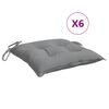 vidaXL Възглавници за столове 6 бр сиви 50x50x7 см Оксфорд плат
