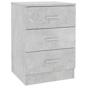 vidaXL Нощно шкафче, бетонно сиво, 38x35x56 см, инженерно дърво