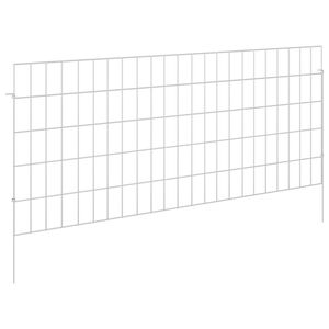 vidaXL Оградата за градината с колчета 12 pcs 115 x 50 cm Mesh