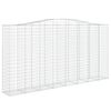 vidaXL Дъговидна габионна кошница 400x50x200/220 см поцинковано желязо