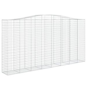 vidaXL Дъговидна габионна кошница 400x50x200/220 см поцинковано желязо