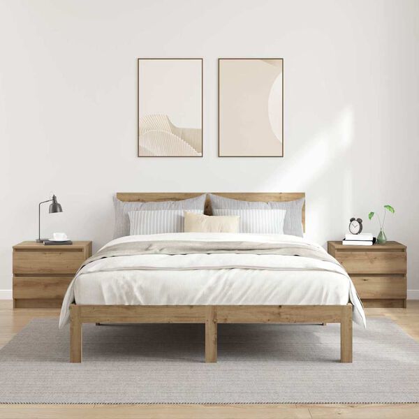 vidaXL Нощни шкафчета, 2 бр, 50x40x43.5 см, инженерно дърво