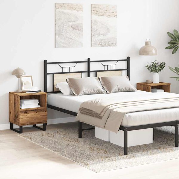 vidaXL Нощни шкафчета 2 бр старо дърво 40x35x50 см инженерно дърво