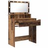 vidaXL Тоалетки за спалня с чекмедже Старо дърво 80 x 39,6 x 135 см