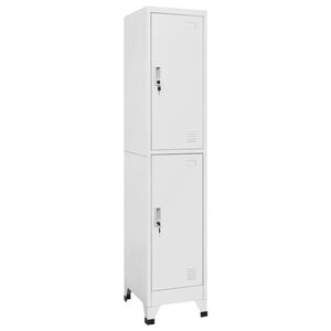 vidaXL Заключващ се шкаф с 2 отделения, 38x45x180 cм