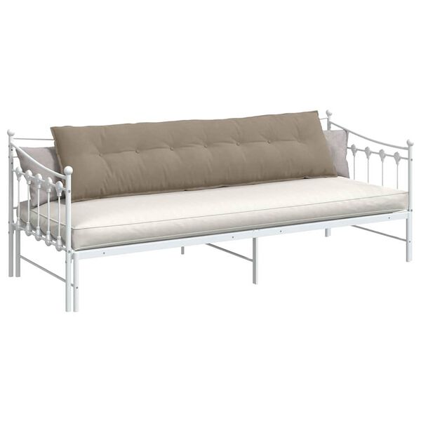 vidaXL Възглавница за гръб Таупе 200 x 50 см Микрофибърна тъкан